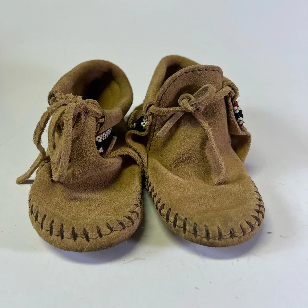 Minnetonka Kids Moccasins with Beaded Detail